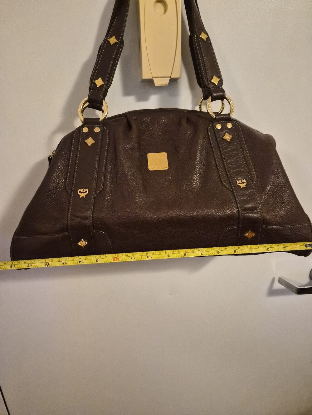 MCM Brown Leather Tote Bag with Gold Hardware - Picture 14 of 16